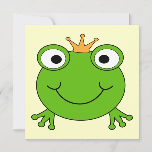 Frog Prince. Smiling Frog with a Crown. (Front)