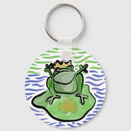 Frog Prince Valentines Day Keychain