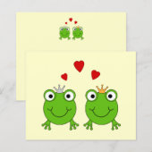 Frog Princess and Frog Prince, with hearts. (Front/Back)
