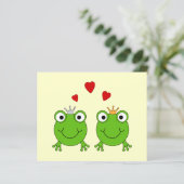 Frog Princess and Frog Prince, with hearts. (Standing Front)