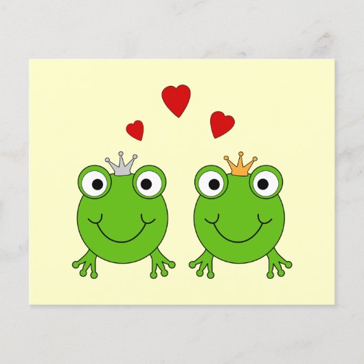 Frog Princess and Frog Prince, with hearts. (Front)