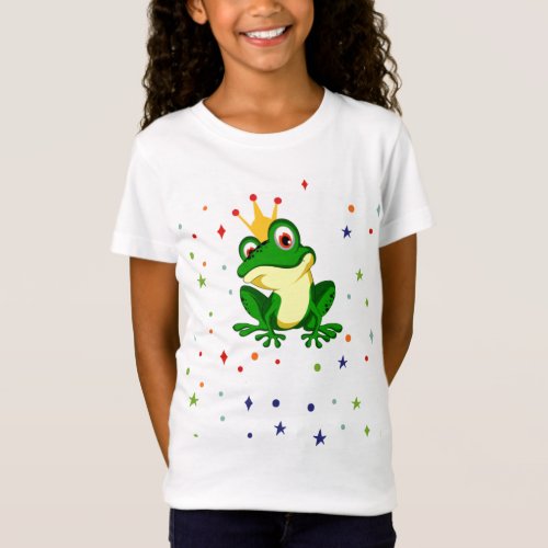 Frog Princess Cartoon fairy tale Cute funny T_Shirt