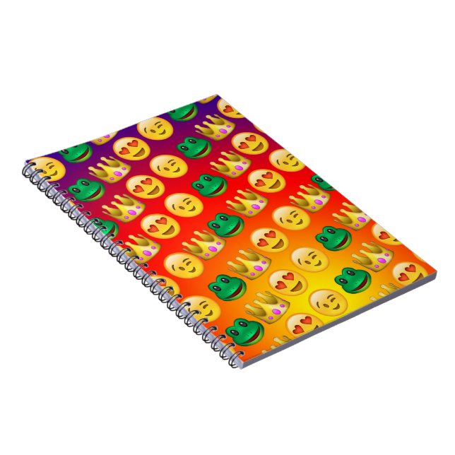 Frog & Princess Emojis Pattern Notebook (Right Side)