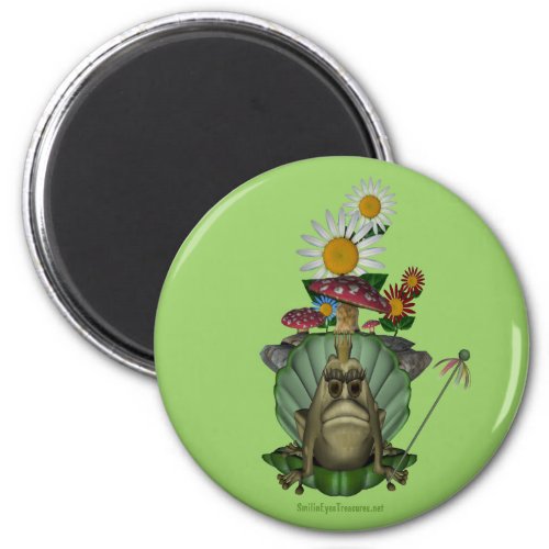 Frog Princess On Throne Cute Magnet