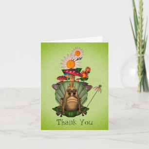 Frog Princess On Throne Cute  Thank You Card