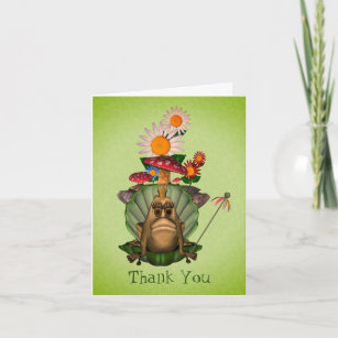 Frog Princess On Throne Cute Thank You Card