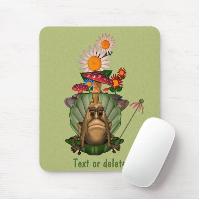 Frog Princess On Throne Personalized Mouse Pad (With Mouse)
