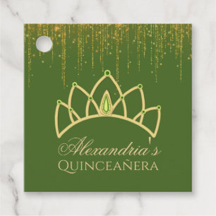 Frog Princess Quinceanera Birthday Favor Tag