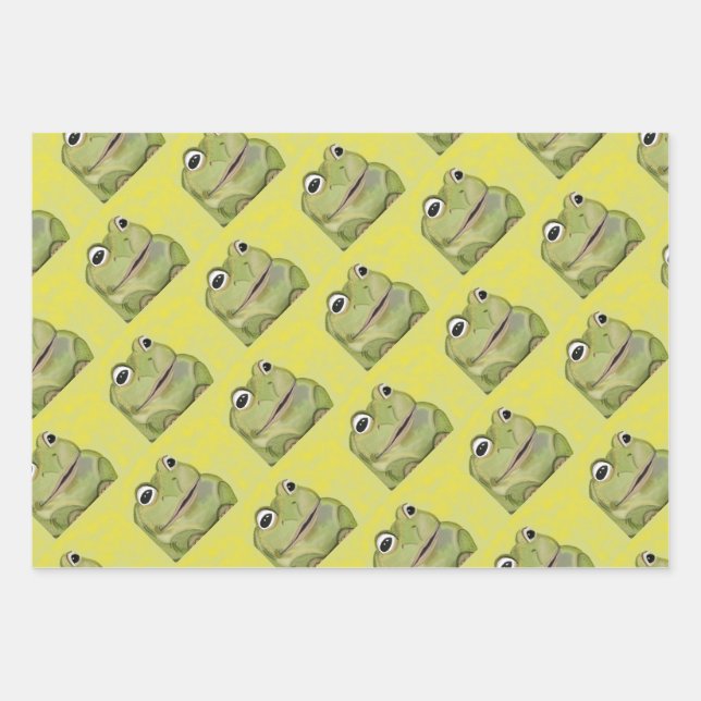 Frog print wrapping paper (Front)