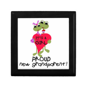 Frog Proud Grandparent of Girl Gifts Gift Box
