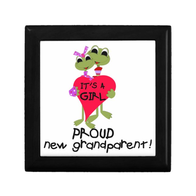 Frog Proud Grandparent of Girl Gifts Gift Box (Front)