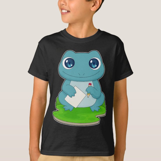 Frog Pupil Paper School T-Shirt (Front)
