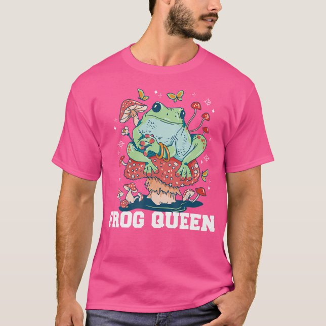 Frog Queen Funny Aesthetic Frog Girls Queen ns T-Shirt (Front)