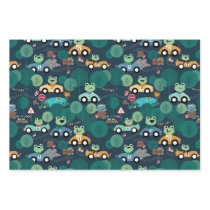 Frog Race Car Drivers Kids Personalized Wrapping Paper Sheets