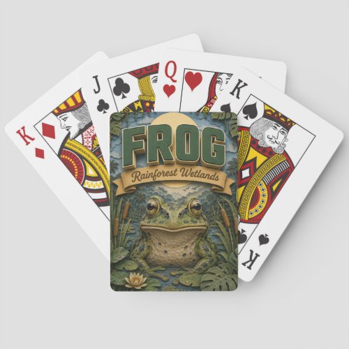 Frog Rainforest Wetlands POPCUT Poker Cards