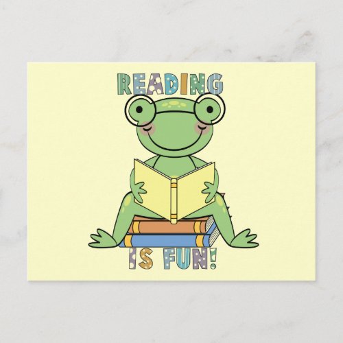 Frog Reading is Fun T_shirts and Gifts Postcard