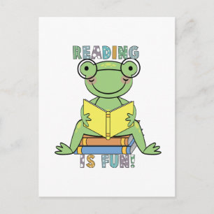 Frog Reading is Fun T-shirts and Gifts Postcard