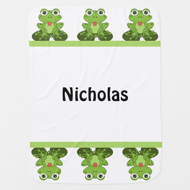 Frog Receiving Blanket (Front)