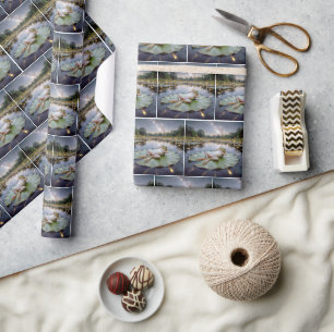 Frog Reclining on a Lily Pad Wrapping Paper