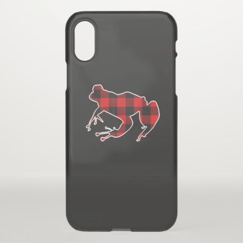 Frog Red Plaid  Frog Lover Gifts  I Love My Frog iPhone X Case