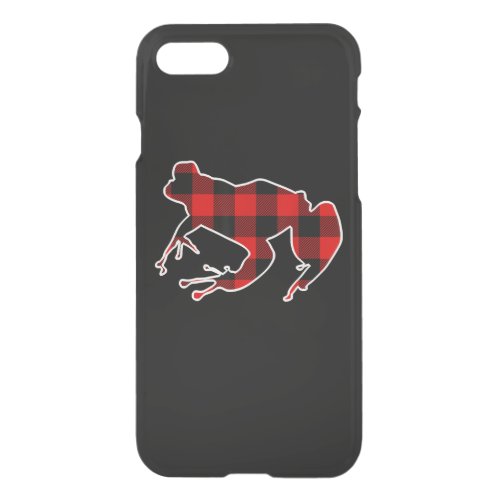 Frog Red Plaid  Frog Lover Gifts  I Love My Frog iPhone SE87 Case