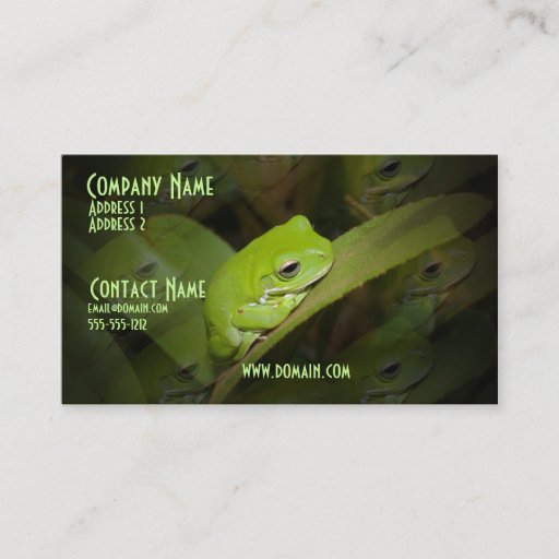 Customizable Frog Reflections Business Card