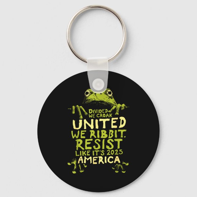Frog Resist Cute Funny  Keychain (Front)