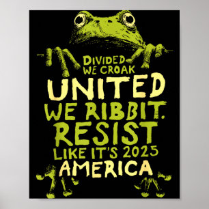 Frog Resist Cute Funny  Poster