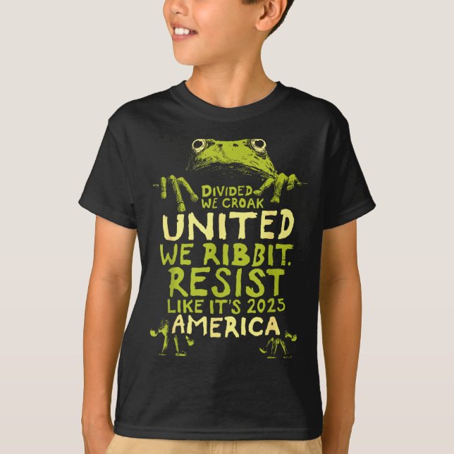 Frog Resist Cute Funny  T-Shirt (Front)