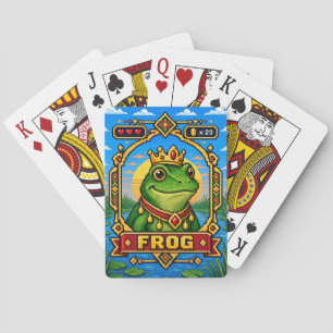Frog Retro 8-Bit Pixel Art Poker Cards