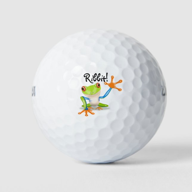 Frog! Ribbit! - GOLF BALLS-Customize Your Own Balls (Front)