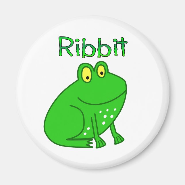 Frog Ribbit Magnet (Front)