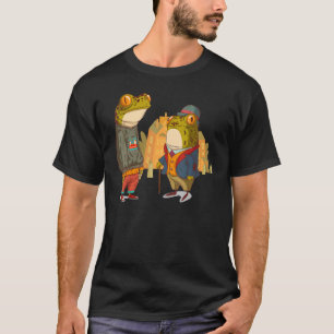 Frog Riding Bicycle Cute Frogs Animal Graphic T-Shirt