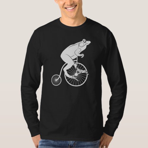 Frog Riding Penny Farthing Bike T_Shirt