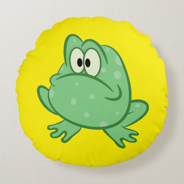 Frog Round Pillow (Front)