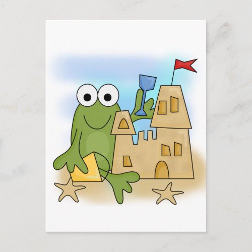 Frog Sand Castle Tshirts and Gifts Postcard