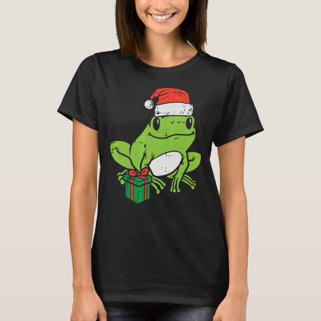 Frog Santa  Animal Christmas Xmas Kids Men Women K T-Shirt (Front)