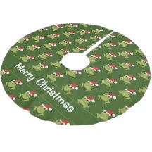 Frog Santa Hat Green Christmas