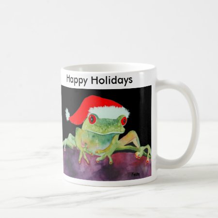 Frog Santa Mug