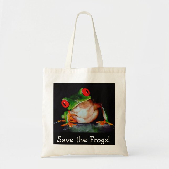 Frog, Save the Frogs! Tote bag (Front)
