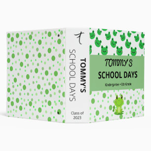 Frog School Days Kindergarten Memories 3 Ring Binder