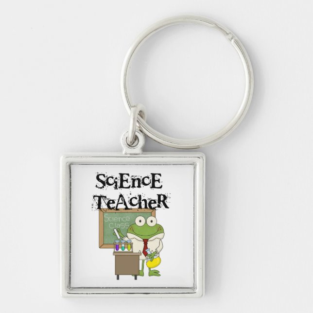 Frog Science Teacher Keychain (Front)