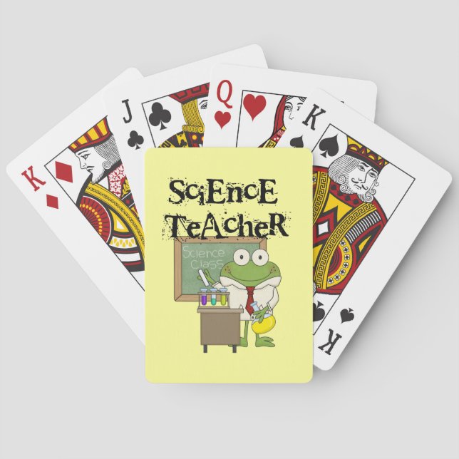 Frog Science Teacher Poker Cards (Back)