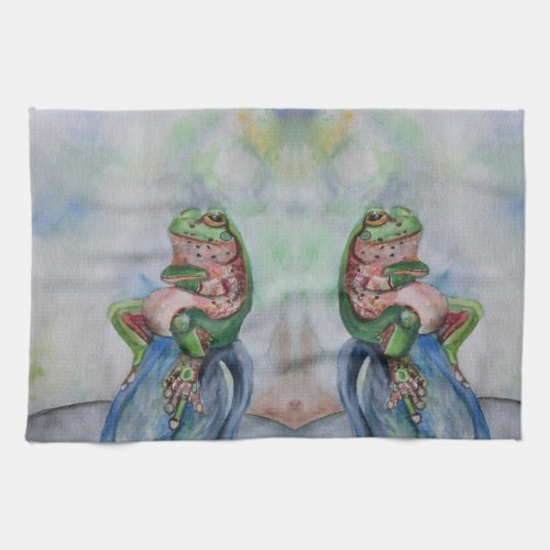 Frog Seed Keeper Drawing Tea Towel 406 cm x 61 cm