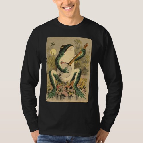 Frog Serenade black long sleeve T_Shirt