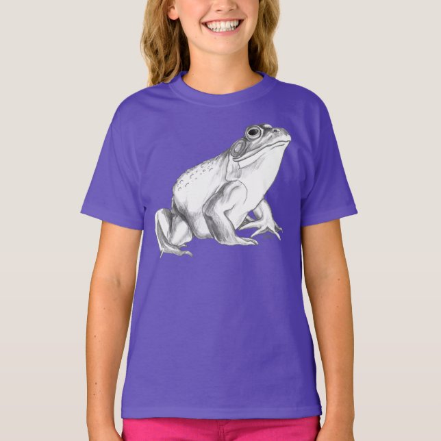 Frog Shirt Bullfrog Art T-shirt Kid's Frog Shirts (Front)