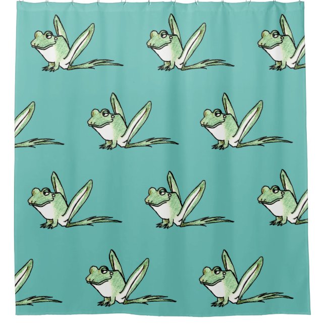 Frog Shower Curtain (Front)