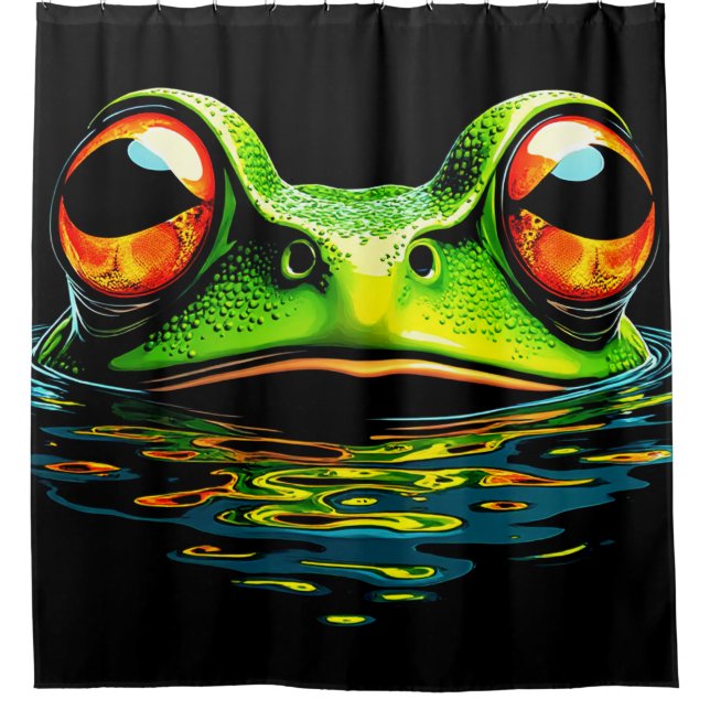 Frog Shower Curtain (Front)