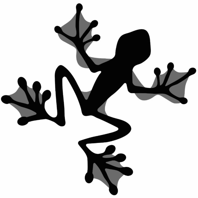Frog Silhouette Cut Out Sculpture (Front)