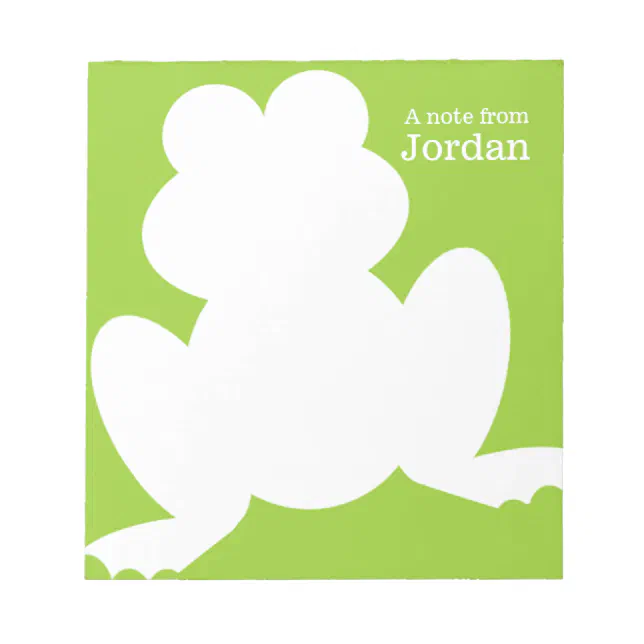 Frog Silhouette Notepad | Zazzle